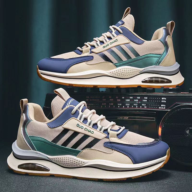 Men's Shoes, Summer Breathable Sports Shoes, Fashionable and Versatile Casual Shoes, Men's Korean Style Contrasting Color Trendy Men's Shoes, Running Shoes