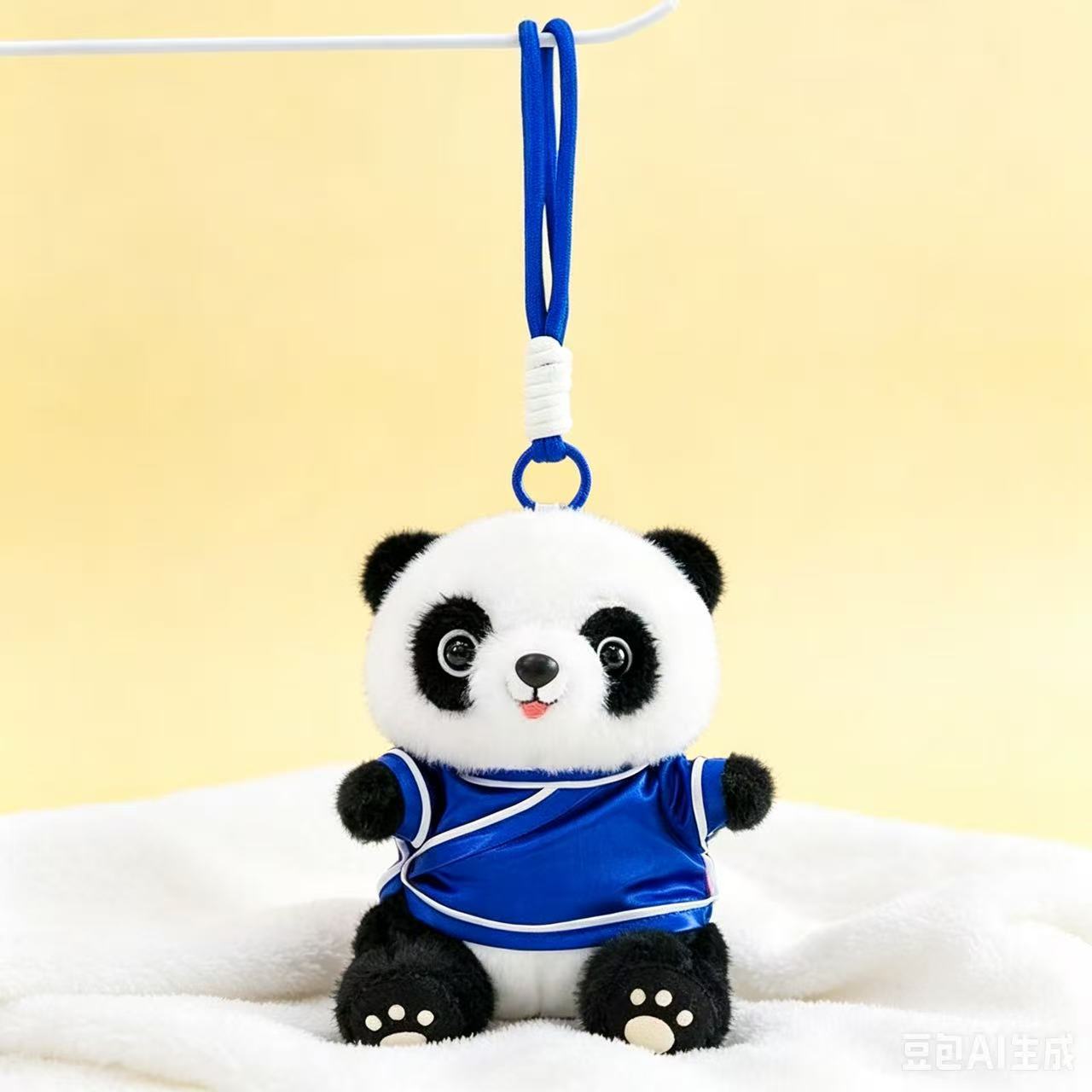 Cute panda muñeca peluche Sichuan panda gigante muñeca colgante creativo regalo hecho a mano logotipo al por mayor