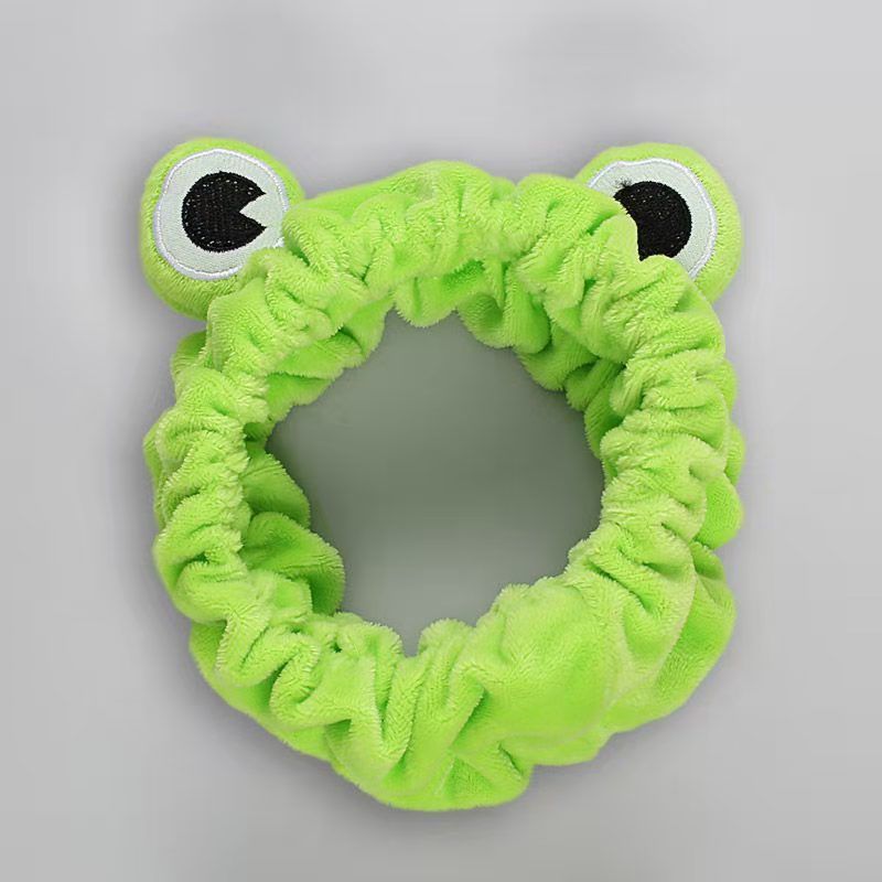 145g Weight Spa Headband Hair Accessories Type 1 Piece Quantity Daily Occasion Frog Pattern Women'S Gender Handmade Design Cute Style Cute Women'S Frog Handmade Spa Headband 6