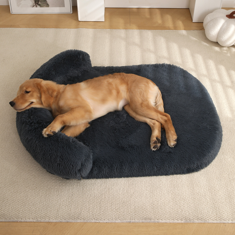 Nuevos productos de peluche perros perros perros cama cama cama de perros invierno cálido y cómodo colchón de perro grande de lujo