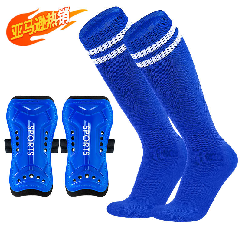 Amazon Children's Football Shin Guards, Thickened Anti-Collision Strap Guards, Adult Over-The-Knee Long Football Socks Wholesale