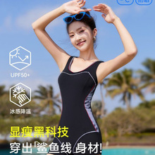 2025新款泳衣女连体速干高弹显瘦时尚显瘦竞速时尚性感露背游泳衣