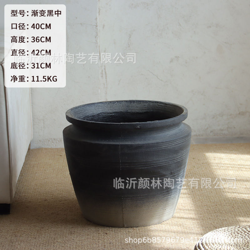 Gran calibre de maceta de cemento jardín balcón plantación de árboles gran maceta casa centro comercial hotel gran maceta de decoración de plantas verdes