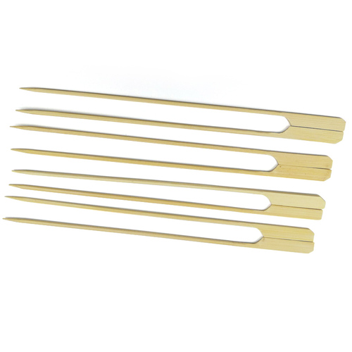 Zibo barbecue oden disposable skewers commercial iron cannon skewers Bobo chicken barbecue skewers with handle bamboo skewers