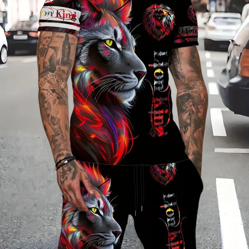 2025 nuevo producto Amazon nuevo conjunto de pantalones cortos de camiseta de manga corta de alta calidad transfronteriza europea y americana ME05 MA04