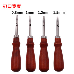 Beech handle leather trimming knife edger handmade DIY leather goods leather bag leather art shovel edge manual rounding tool