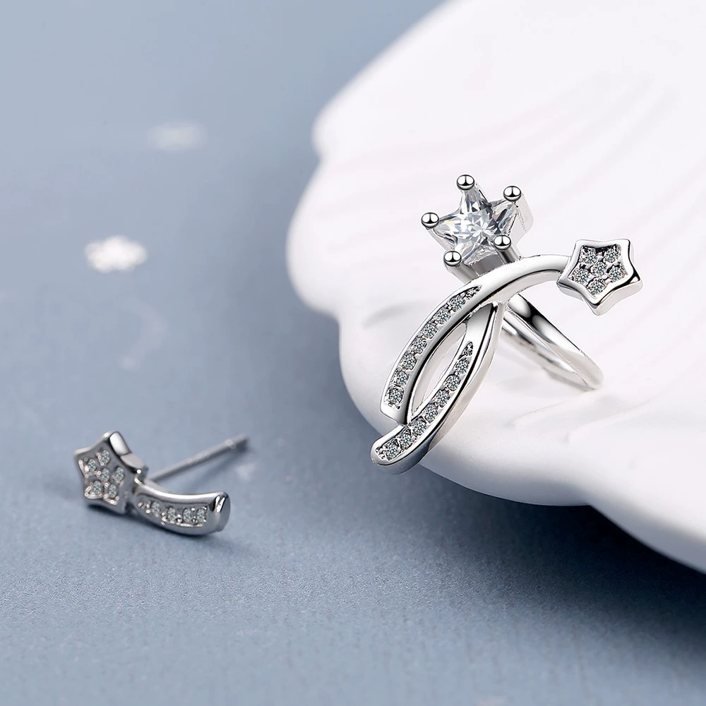 Серьги, асимметричные милые ушные клипсы, корейский стиль