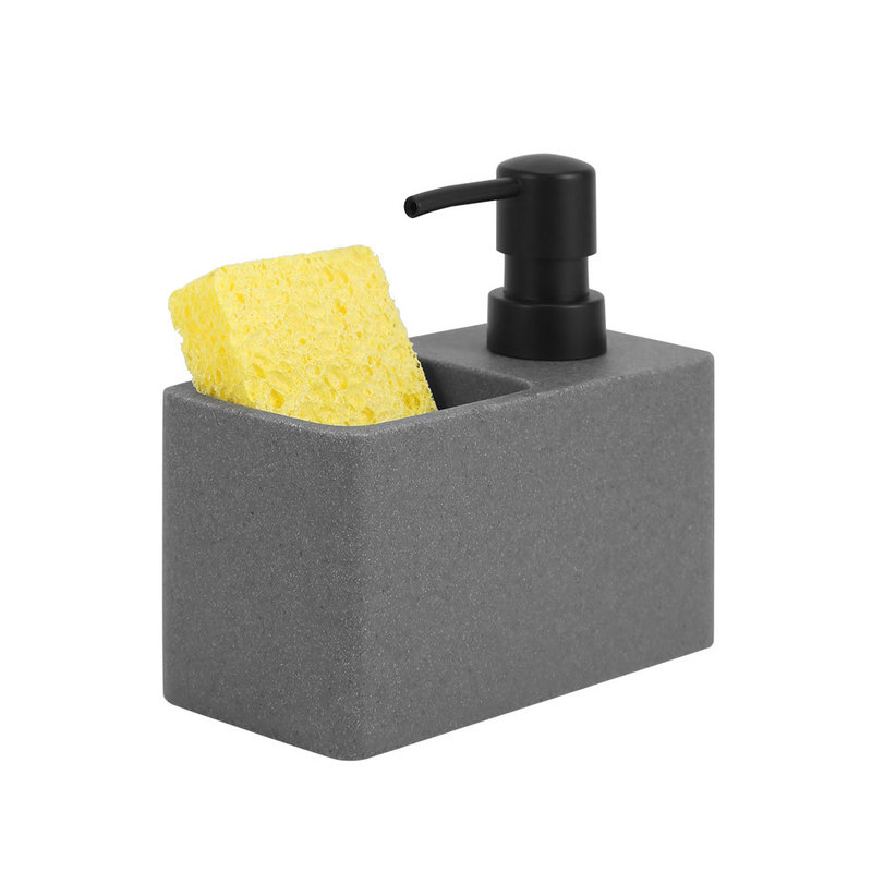 ホームキッチン食器用洗剤プレスボトルバスルームハンドローションボトルソープディスペンサークリーニングスポンジ収納ボックス付き|undefined