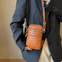 跨境批发真皮手机包女斜挎包新款时尚迷你女式单肩小包包牛皮挎包