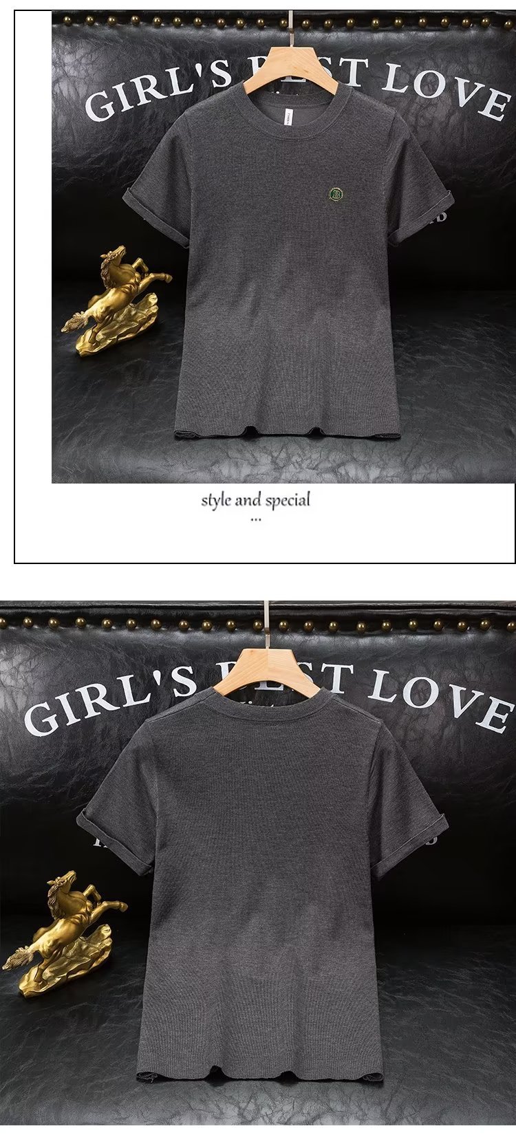 Spring Tide, Gioventù, Pop, Semplice e alla moda Marchio Standard Instagram, Girocollo, Stile urbano, Nuova T-shirt per uomo_voghion.com