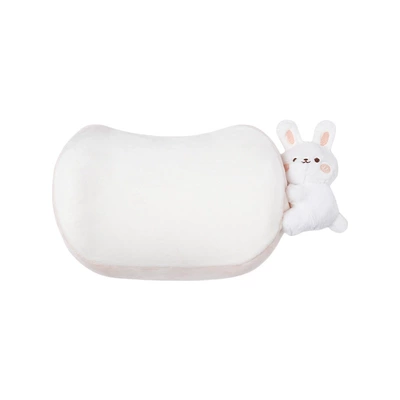 Car Interior Neck Support Cushion, Headrest - plush-memory-cotton-pink-white-headrest-sticking-rabbit