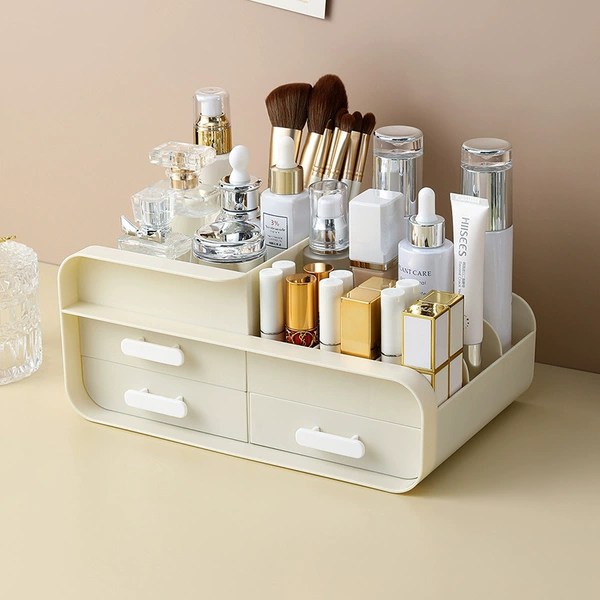 Material upgrade, three-pocket luxury model, medium cream white (28*18*12.5cm)