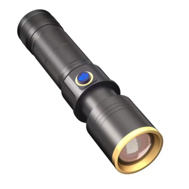Kihu Ds60 Rechargeable Ultra-Bright Long-Range Led Outdoor Telescopic Zoom Bright Flashlight Laser Wick Waterproof