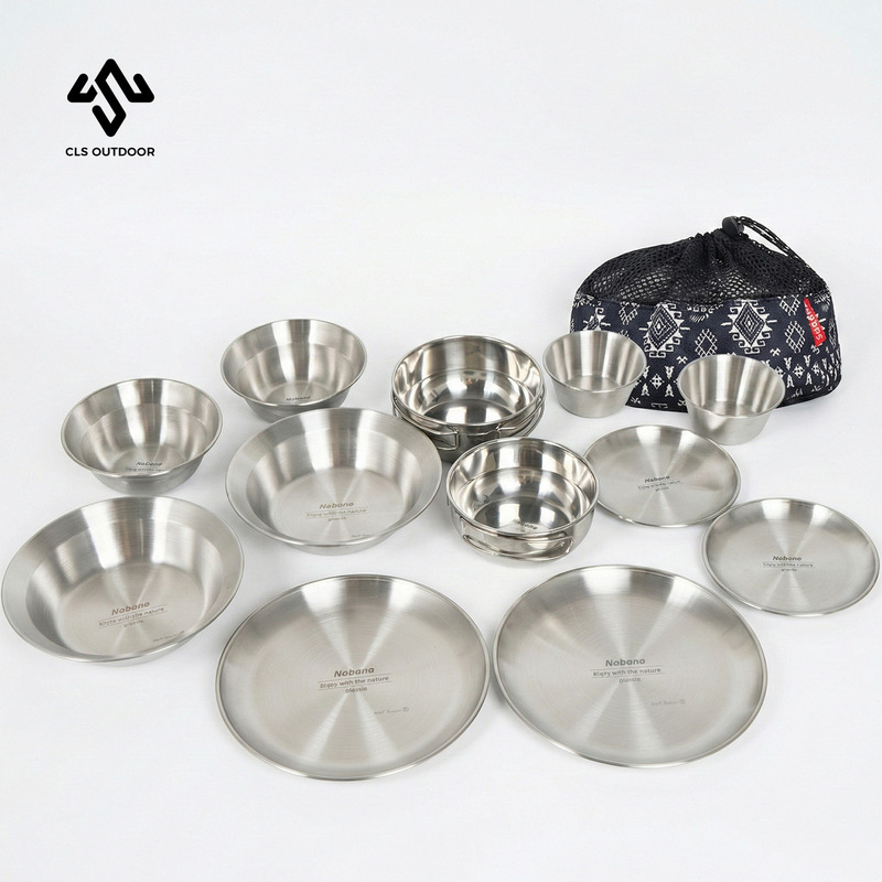 Outdoor Tableware 12-Piece Portable Camping Tableware Set Self-Driving Barbecue Camping Home Dining Plate Small Bowl Dish Outdoor Tableware 12-Piece Portable Camping Tableware Set Self-Driving Barbecue Camping Home Dining Plate Small Bowl Dish