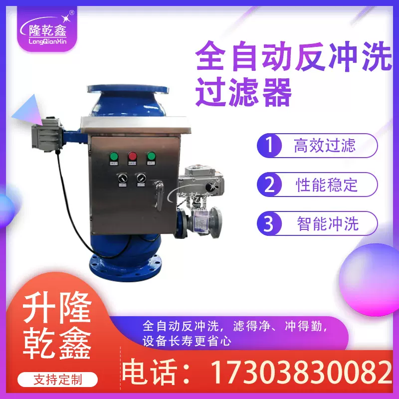 全自动反冲洗过滤器 全自动立卧式反冲洗过滤器 反冲洗过滤器
