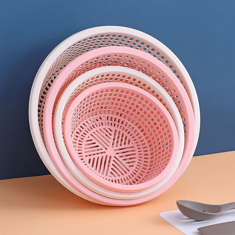 Cesta de drenaje gruesa Cesta de lavado de platos de plástico Cesta de lavado de arroz doméstica Cesta de frutas Cesta de cocina Cesta de lavado de platos gruesa
