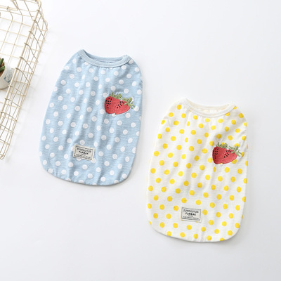 2021新款狗狗夏季背心棉质衣服弹力提花法斗泰迪宠物服装工厂直供