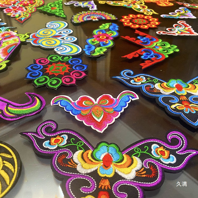New DIY Clothing Accessories Ethnic Minority Embroidered Patches Embroidered Cloth Patches Decorative Patches Ethnic Miao Clothing