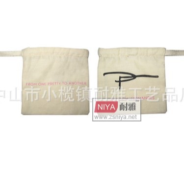 耐雅生产亚麻束口首饰袋棉布抽绳束口袋礼品袋抽绳小型收纳袋工厂