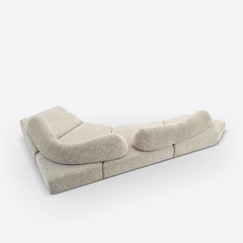 Double-Sided Sofa Rock Fabric Sofa Normcore Popular Module Large House Double-Sided Sitting Combination Sofa Special-Shaped