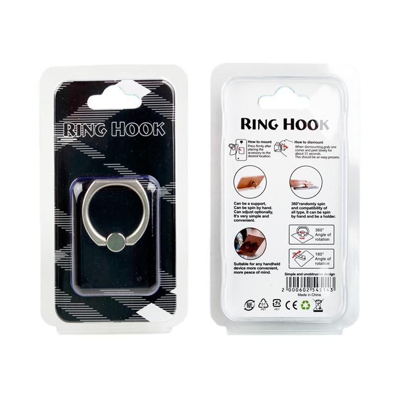 现货新款苹果13PRO手机蓝光指环扣支架包装盒白色通用包装 HY-682