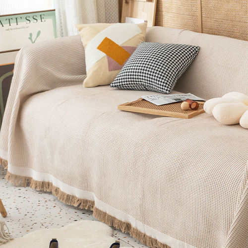 Nordic sofa cover set, suitable for various sofas, single-person anti-dust cover, blanket-style sofa pad, popular decor item