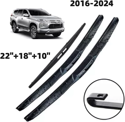 Suitable for Mitsubishi Montero Sport 2016-2024 22+18+10 Wipers (Wiper) - montero-sport-2016-2024-221810