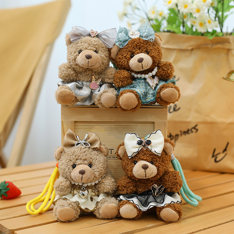 Teddy Bear Plush Pendant Fashion Puppy Doll Bag Charm Keychain Plush Toy Wholesale