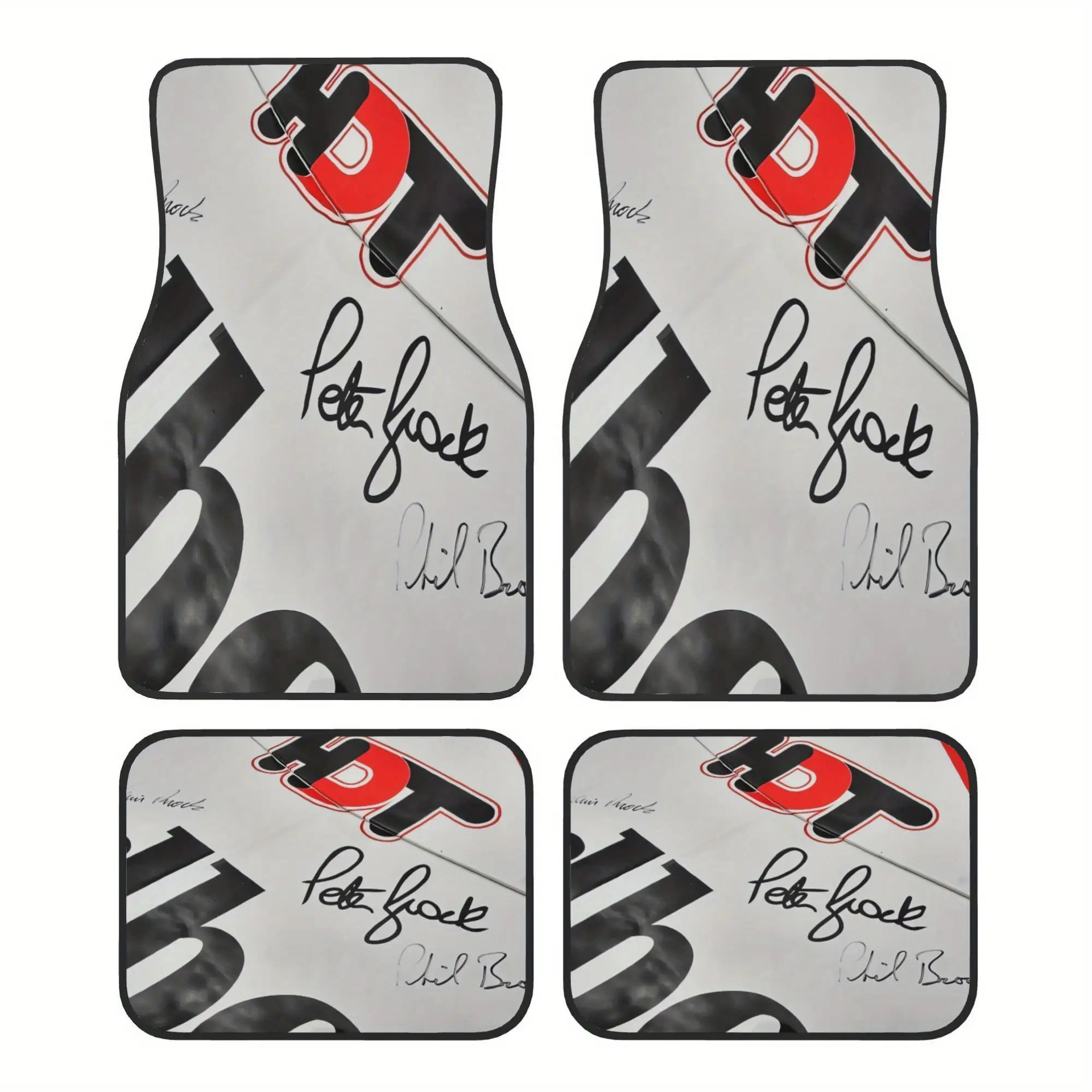 Cross-border Amazon American-style trendy car floor mats four-piece set, water-absorbent, wear-resistant, dirt-resistant car decorative floor mats, drop-shipping available