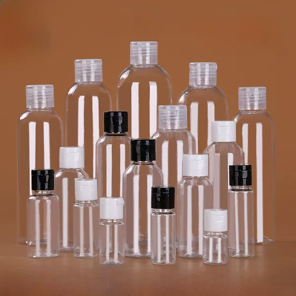 Transparent Butterfly Cap Dispensing Bottle 30Ml50Ml100Ml Squeezable Pet Cosmetics Flip-Top Small Bottle