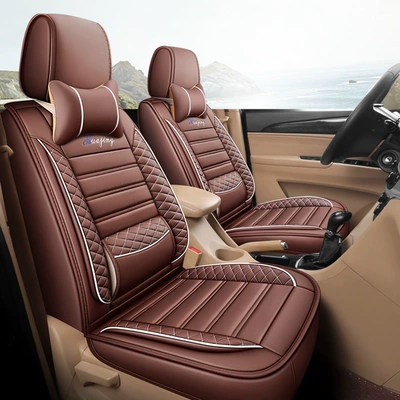 Universal seat cover | Byd M6, Buick Gl8 - 4-seats-full-leather-brown-604015