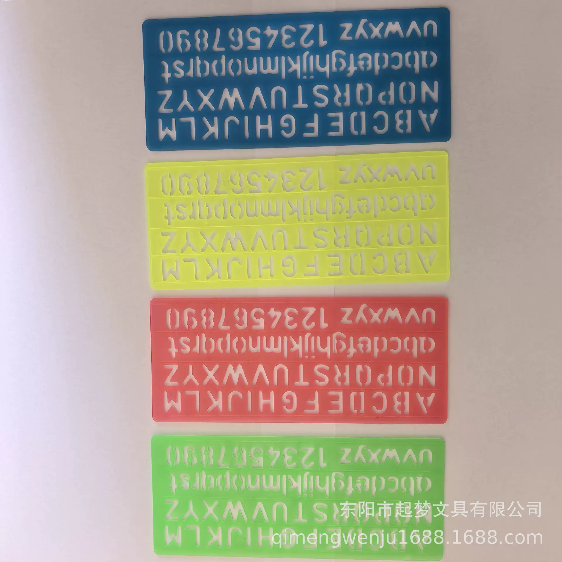 英文字母尺绘图板数字尺子PP板支持定制跨境
