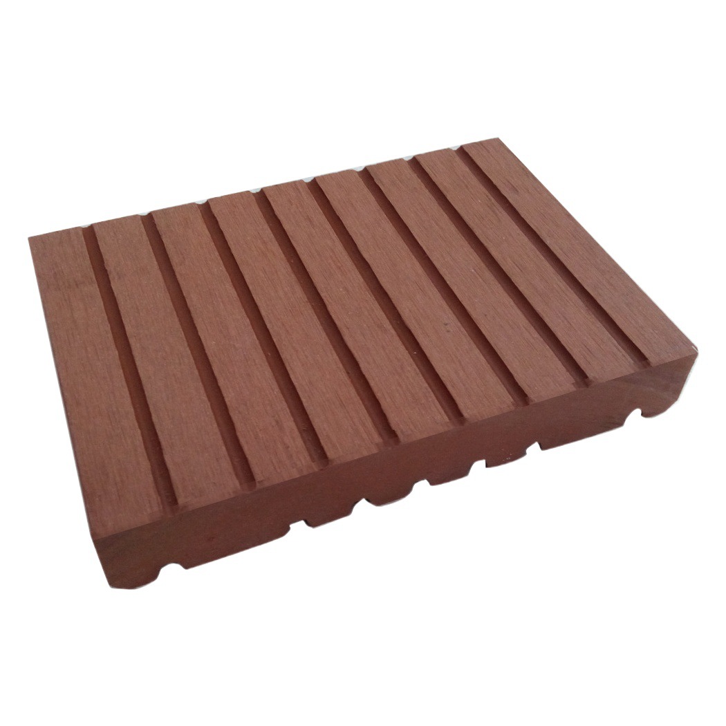 Piso Macizo de Madera Plástica 143*22, Impermeable, Antideslizante, para Exterior