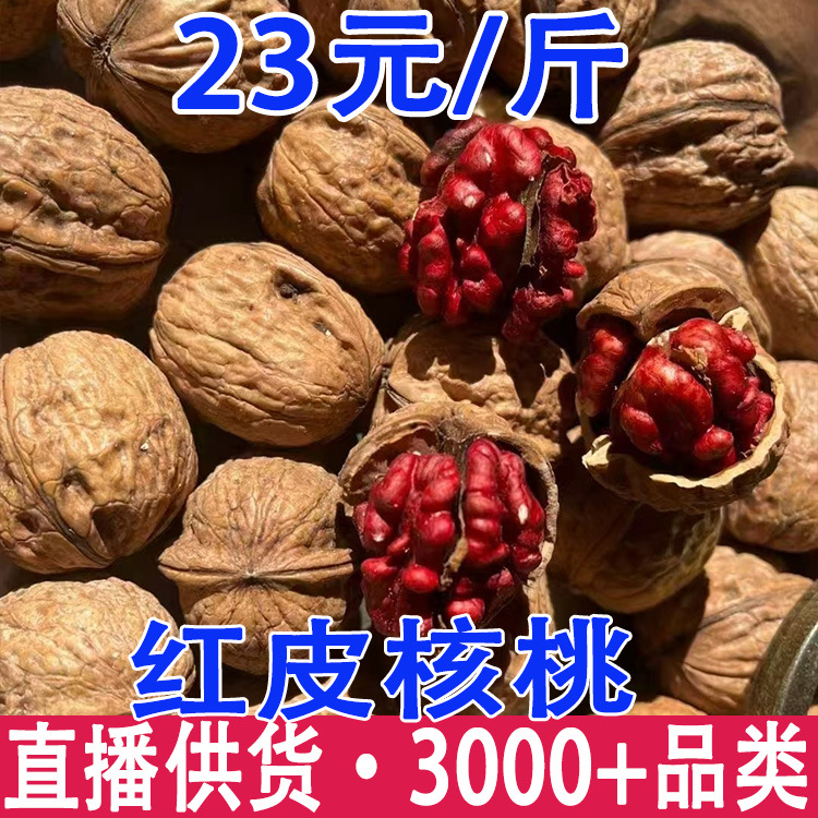 云南红皮核桃 纸皮核桃 薄皮干果红核桃 散装批发·代发