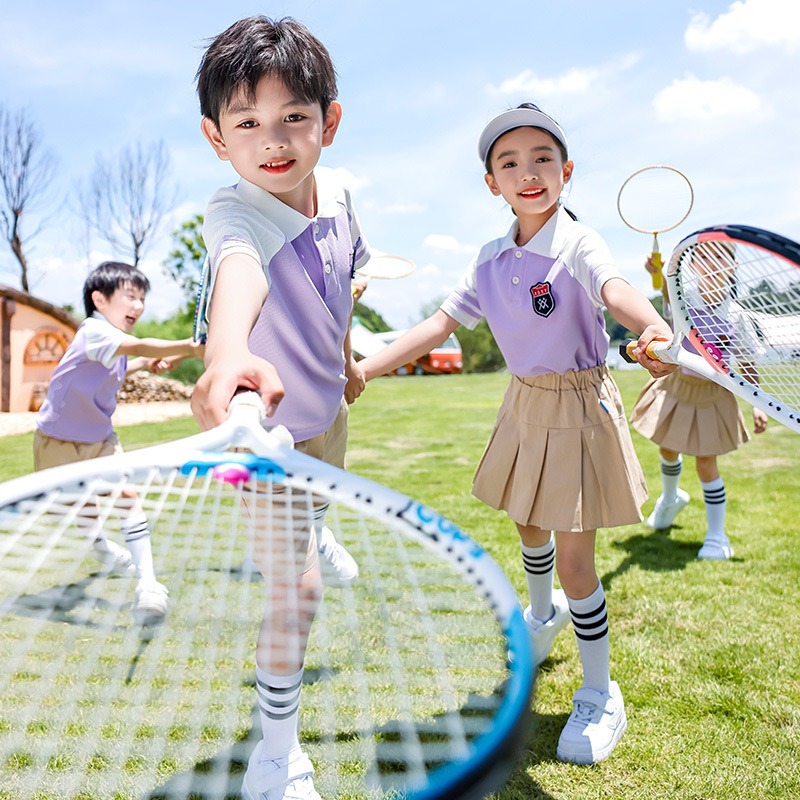 幼兒園園服夏裝兒童運動會班服套裝夏季短袖圓領畢業照小學生校服