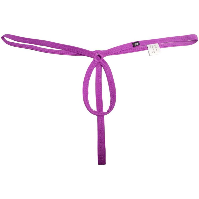 Men's thong sexy bandage pants solid color T-pants low waist underwear T-pants without taking off a string with iron ring Men's thong sexy bandage pants solid color T-pants low waist underwear T-pants without taking off a string with iron ring