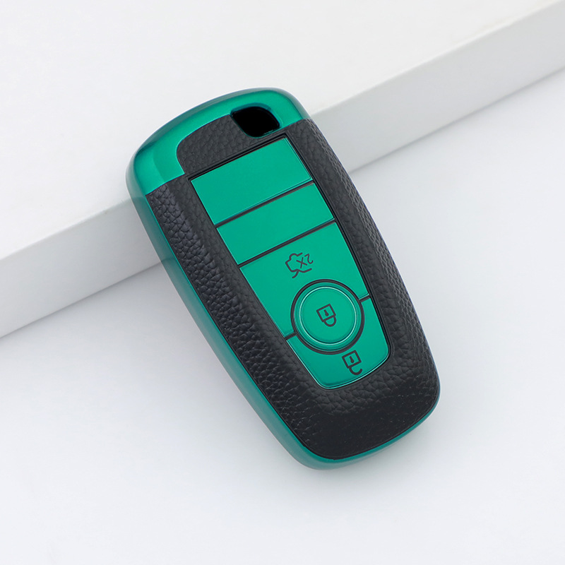 가죽 패턴 에메랄드 그린 3 키