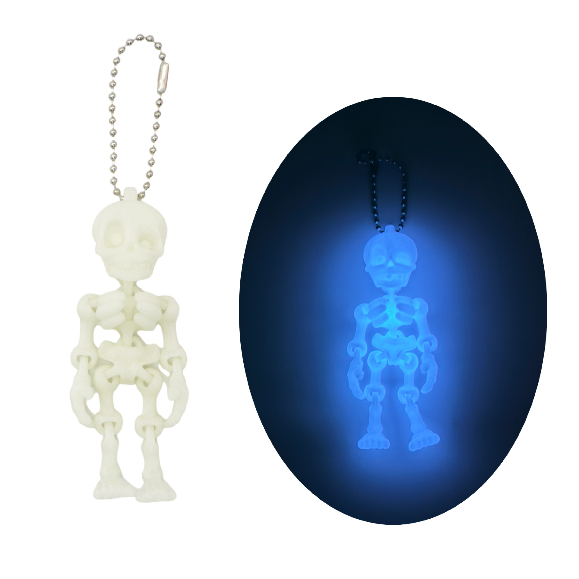 Explosivos transfronterizos, impresión en 3D, esqueleto de calavera, articulaciones de humanos, juguetes de Halloween para niños, pegatinas creativas para refrigeradores