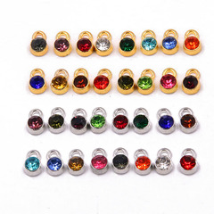 9*6mm 16色ダイヤモンド装飾合金 DIYクリエイティブスターストーン ラッキーストーンペンダント ネックレス ブレスレット ジュエリーアクセサリー