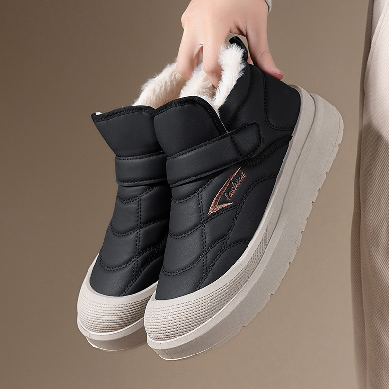 (Dropshipping) Winter Men's Snow Boots Waterproof and Cold-Proof Soft-Soled Dad Shoes Durable and Wear-Resistant Fleece-Lined Cotton Shoes