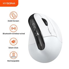 厳選されたワイヤレス Bluetooth 人間工学に基づいた垂直マウスハイエンドビジネスマウス画面表示オフィスに適しています