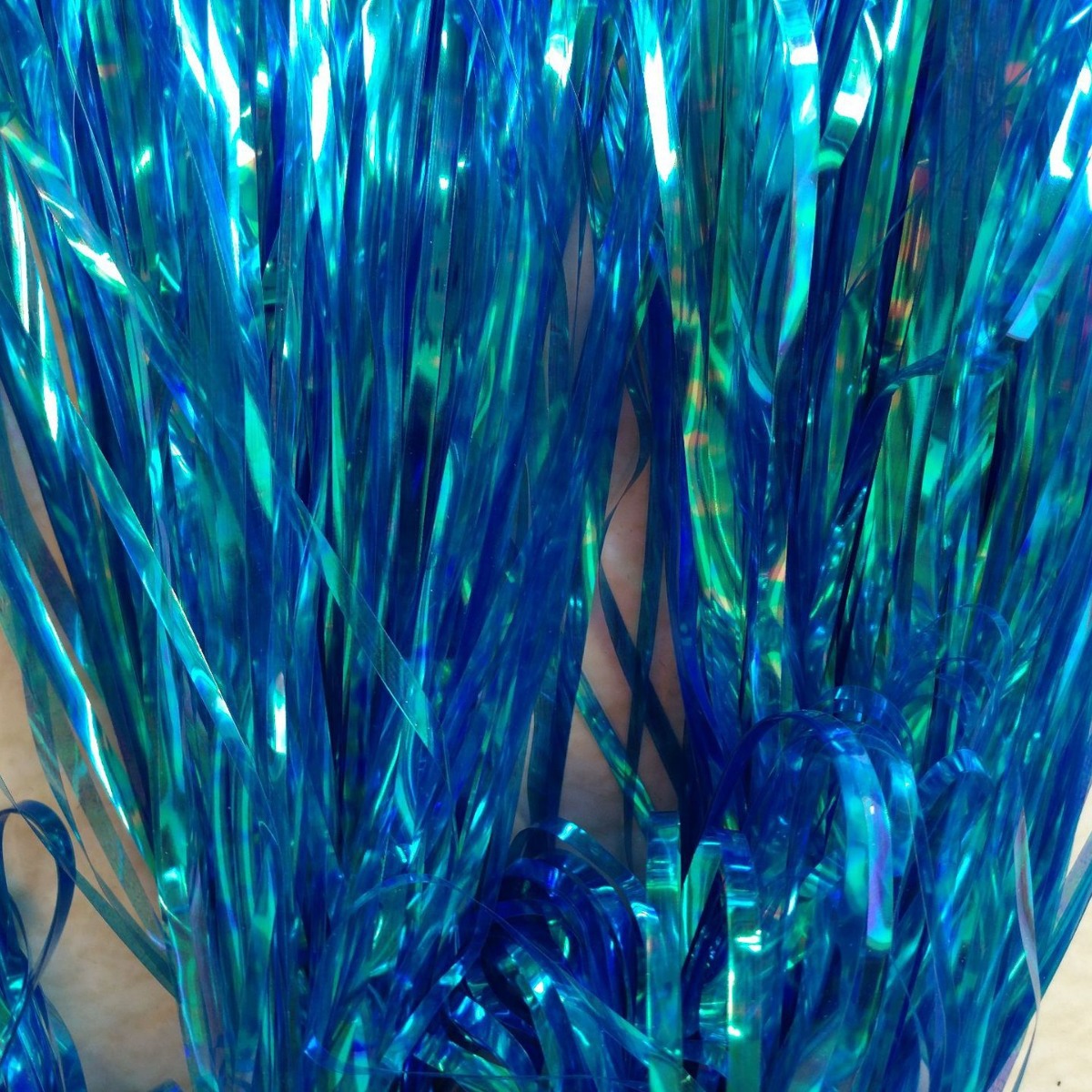 珠光粉红乱剪丝珠光宝蓝麦拉丝幻彩红铝膜纸裁剪PET彩条碎丝线