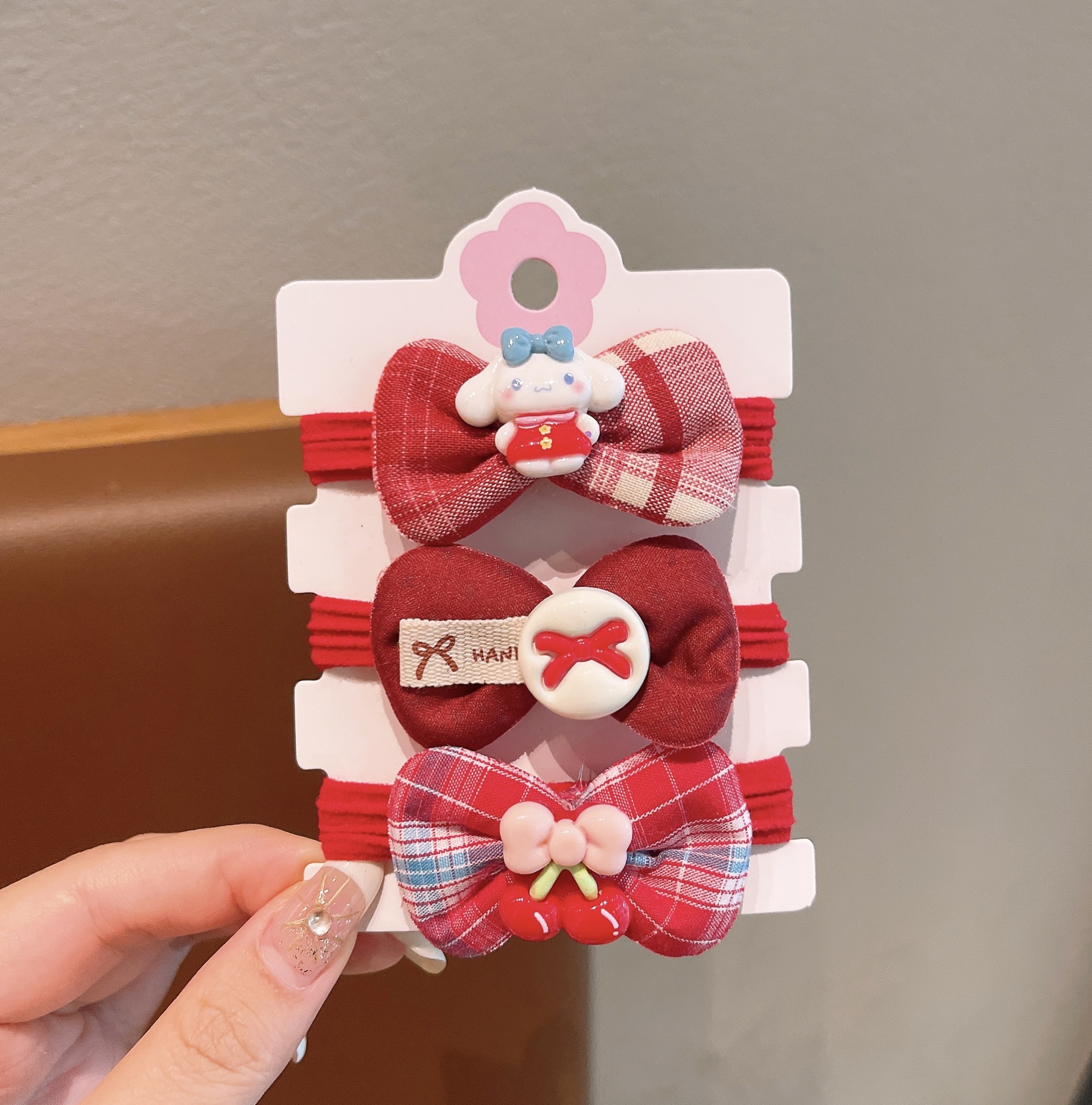 Niños cuerdas de cabello estilo nacional princesa bebé nudo anillo de cabello niñas lindos cabello no dañando cabello cuerda de cabeza