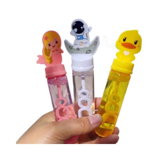 2023 new summer explosions cartoon mini bubble stick children's toys kindergarten children's class small gifts