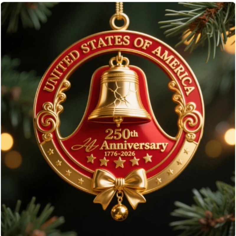 Cross-Border New Product American 250Th Anniversary Liberty Bell Acrylic Decorative Pendant Interesting Dog Decorative Pendant