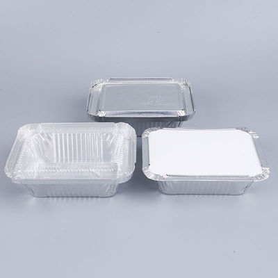 wholesale Carton atmosphere barbecue thickening rectangle Silver paper commercial disposable pack aluminum foil Lunch box