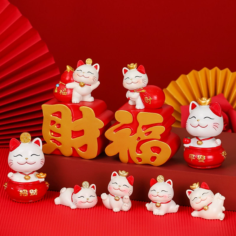 Guofeng Ping An Lucky Cat украшение дома мультфильм счастливый крыльцо стол новоселье новое украшение дома подарок