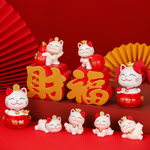 National style safe lucky cat home furnishings cartoon lucky entrance desk housewarming new home decoration gift delivery