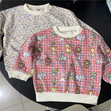 出口日本尾单 儿童春秋 毛圈长袖 卫衣 8090100码