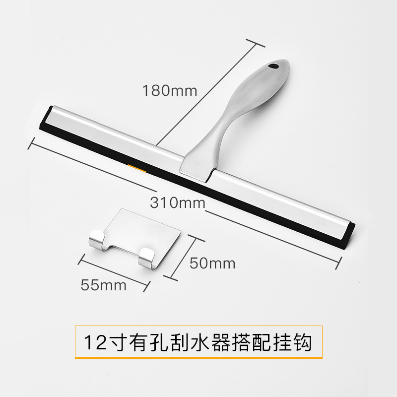 Mango con agujero, raspador de 12 pulgadas, gancho cuadrado (paquete de caja blanca)